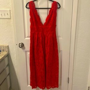 Lulu Red Spring dress
